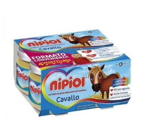 NIPIOL - OMOGENIZZATO DI CARNE CAVALLO , 4+ MESI ( 4X80 GR ) NIPIOL - OMOGENIZZATO DI CARNE CAVALLO , 4+ MESI ( 4X80 GR )