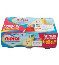 NIPIOL - OMOGENIZZATO ALLA FRUTTA PERA , 4+ MESI ( 6X80 GR ) 