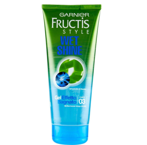 Garnier Fructis Wet Shine Gel Effetto Bagnato Fissaggio Forte, 200 ml