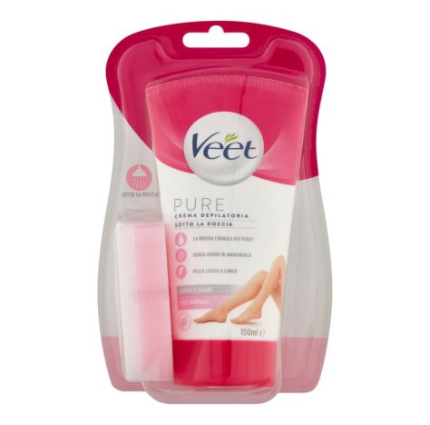 VEET PURE - CREMA DEPILATORIA SOTTO LA DOCCIA + SPUGNETTA 150 ML 
