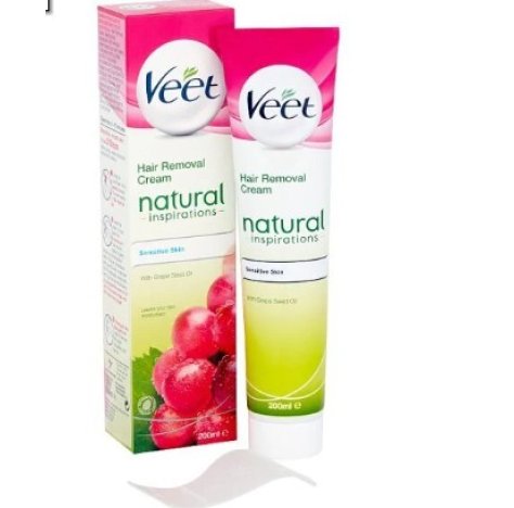 VEET NATURAL INSPIRATIONZ - CREMA DEPILATORIA , Olio di semi d'uva 