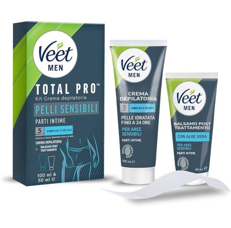 VEET MEN - KIT CREMA DEPILATORIA  TOTAL PRO PARTI INTIME 