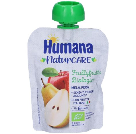 HUMANA NATURCARE - FRULLY FRUTTA BIOLOGICO , MELA PERA ( 6+ MESI) 