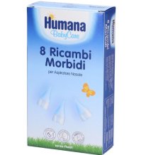 HUMANA BABY CARE - RICAMBI MORBIDI PER ASPIRATORE NASALE , 8 PEZZI 