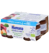 HUMANA OMOGENIZZATO BIOLOGICO , PRUGNA MELA 4X100 GR