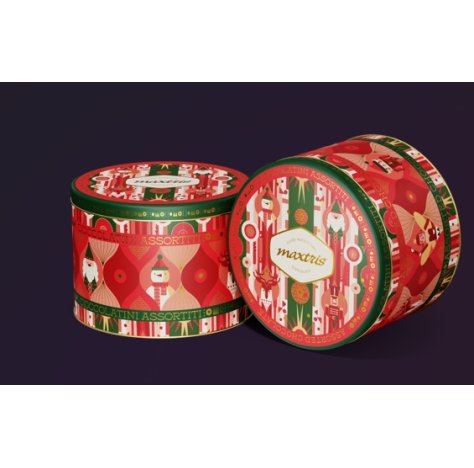 MAXTRIS CONTENITORE LATTA NATALE 300GR - GUSTI ASSORTITI MAXTRIS CONTENITORE LATTA NATALE 300GR - GUSTI ASSORTITI