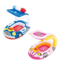 CANOTTINO GONFIABILE A FORMA D'AUTO CON TETTO 96X66 CM - COLORI ASSORTITI 