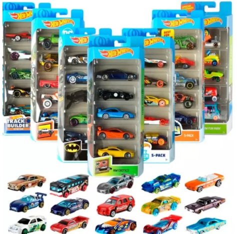 HOT WHEELS CORE - 5 VEICOLI 