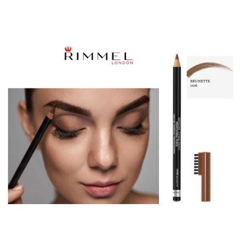 RIMMEL LONDON - MATITA SOPRACCIGLIA BROW THIS WAY , 006 Brunette 