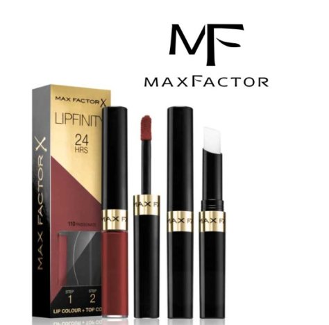 MAX FACTOR - ROSSETTO LIQUIDO 2IN1 LIPFINITY 24 ORE , 110 Passionate 