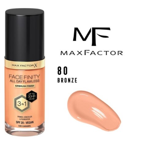 MAX FACTOR - FONDOTINTA LIQUIDO FACE FINITY , 80 Bronze