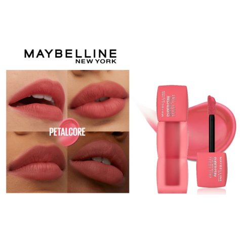 MAYBELLINE NEW YORK - TINTA LABBRA SUPER STAY TEDDY, 40 Petalcore