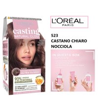 L'OREAL PARIS - CASTING NATURAL GLOSS , 523 Castano Chiaro Nocciola -  Senza Ammoniaca