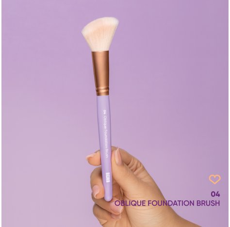 NEJHA - PENNELLO PROFESSIONALE MAKE-UP FONDOTINTA  , Oblique Foundation Brush 04