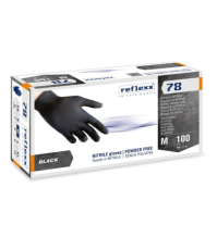 Guanti in nitrile nero reflexx 78 da 100 Pezzi