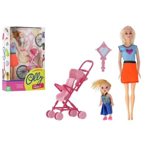 GLOBO - OLLY FASHION DOLL CON PASSEGGINO 