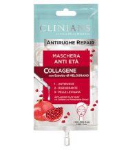 CLINIANS - MASCHERA ANTI ETA', CON COLLAGENE ED ESTRATTO DI MELOGRANO