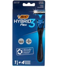 BIC Hybrid 3 Flex Ricambi Rasoio, 4 pezzi