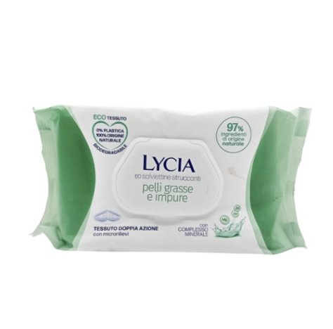 LYCIA - SALVIETTINE STRUCCANTI VISO PER PELLI GRASSE E IMPURE