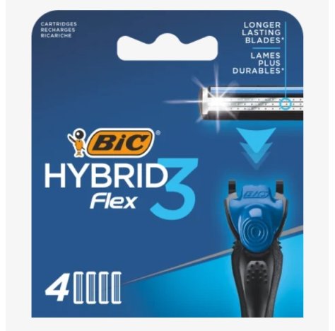 Bic Hybrid Flex 3 Rasoio 4 lame ricariche