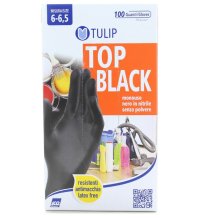 TULIP - GUANTI IN NITRILE NERO TAGLIA 6/6,5