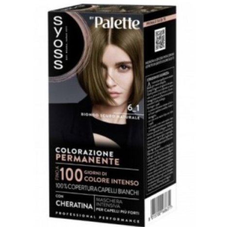 SYOSS BY PALETTE - COLORAZIONE PERMANENTE CON CHERATINA 6_1 BIONDO SCURO