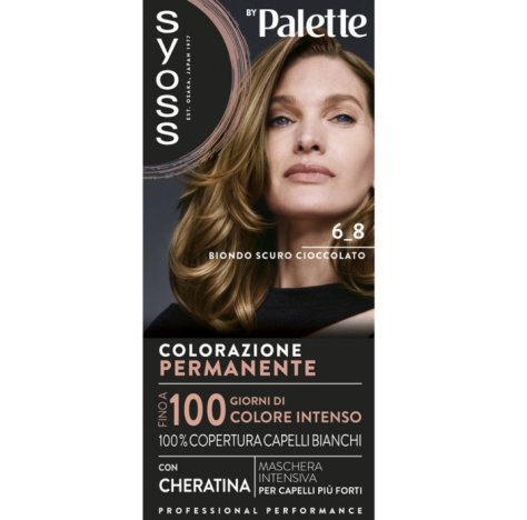 SYOSS BY PALETTE - COLORAZIONE PERMANENTE CON CHERATINA 6_8 BIONDO SCURO CIOCCOLATO