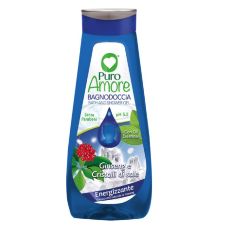 PURO AMORE - BAGNODOCCIA AL GINSENG E CRISTALLI DI SALE
