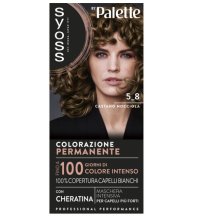 SYOSS BY PALETTE - COLORAZIONE PERMANENTE CON CHERATINA 5_8 CASTANO NOCCIOLA