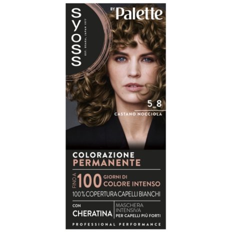 SYOSS BY PALETTE - COLORAZIONE PERMANENTE CON CHERATINA 5_8 CASTANO NOCCIOLA
