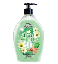 PURO AMORE - SAPONE LIQUIDO MANI AL MUSCHIO BIANCO E LEGNO DI SANDALO