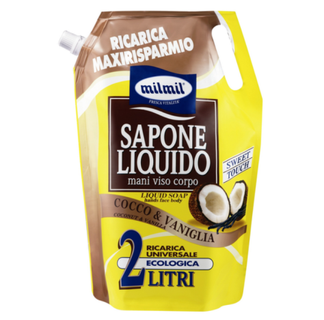 MIL MIL - RICARICA SAPONE LIQUIDO COCCO E VANIGLIA MIL MIL - RICARICA SAPONE LIQUIDO COCCO E VANIGLIA