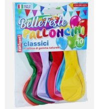 PALLONCINI PARTY - COLORI ASSORTITI 10 PEZZI 