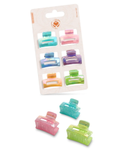 Pinzette rettangolari in vari colori confezione da 6 pinzette 03393