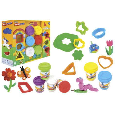 GLOBO KIDEA - SET PLASTILINA  , 6 PEZZI + FORMINE