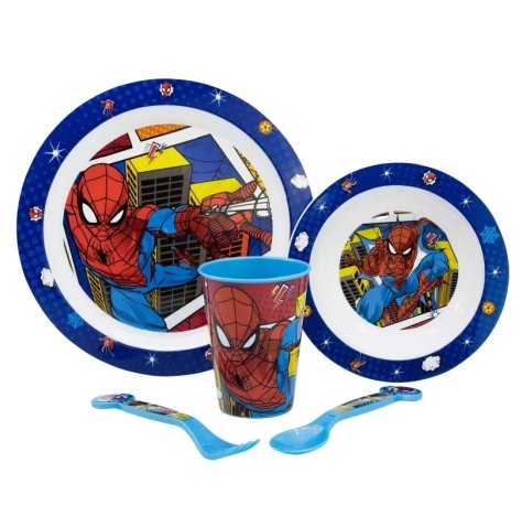 SET PAPPA SPIDERMAN, 5 PEZZI 