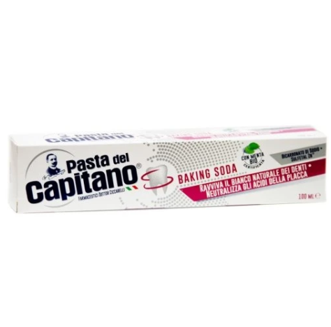 PASTA DEL CAPITANO - DENTIFRICIO BAKING SODA , Ravviva il bianco naturale dei denti 100ml PASTA DEL CAPITANO - DENTIFRICIO BAKING SODA , Ravviva il bianco naturale dei denti 100ml