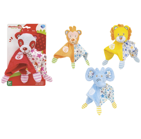 GLOBO Vitamina G Dou Dou, Straccetto per la nanna prima infanzia 22x22cm 4 varianti GLOBO Vitamina G Dou Dou, Straccetto per la nanna prima infanzia 22x22cm 4 varianti