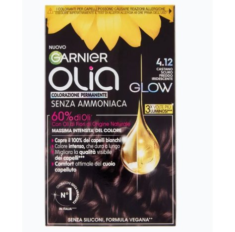 Garnier Olia 4.12 Castano Scuro Freddo - Colorazione Permanente Senza Ammoniaca