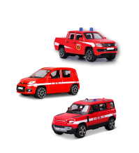 BURRAGO MODELLINO, AUTOMEZZI VIGILI DEL FUOCO, SCALA 1:43, DIE-CAST