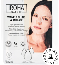 Iroha Maschera viso filler antirughe e antietà con triplo acido ialuronico 1x30ml
