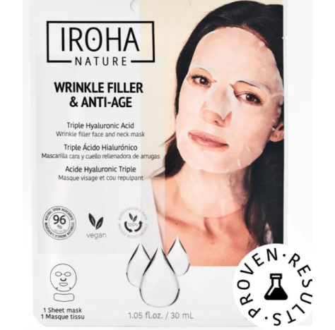 Iroha Maschera viso filler antirughe e antietà con triplo acido ialuronico 1x30ml