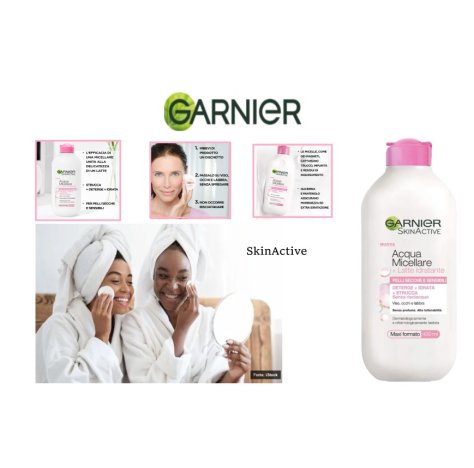 Garnier Acqua Micellare + Latte Idratante 400 ml - Struccante per Pelli Secche e Sensibili