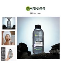 Garnier SkinActive Acqua Micellare Purificante Al Carbone 400 ml - Struccante per Pelli Grasse