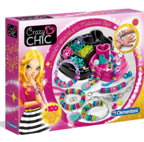 Crazy Chic-Bracciali Multicolor di Clementoni