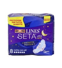 LINES SETA ULTRA - ASSORBENTE NOTTE CON ALI