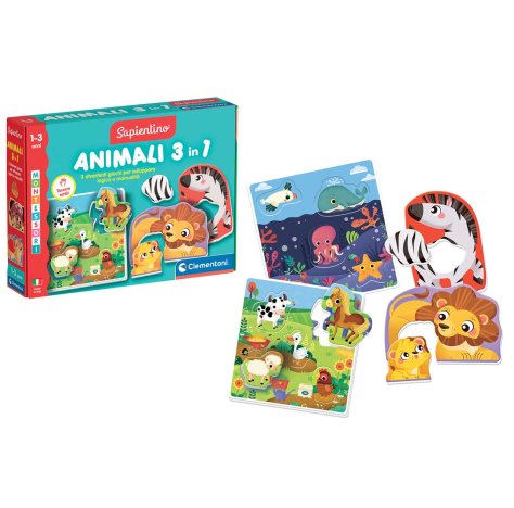 CLEMENTONI MONTESSORI - GLI ANIMALI 3 IN 1 