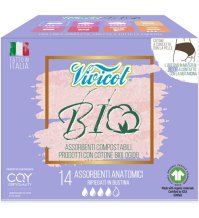 VIVICOT ASSORBENTI ANATOMICI COTONE 14 PEZZI