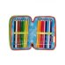 Astuccio 3 Zip Seven Scribbled Flame