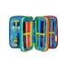 Astuccio 3 Zip Seven Scribbled Flame